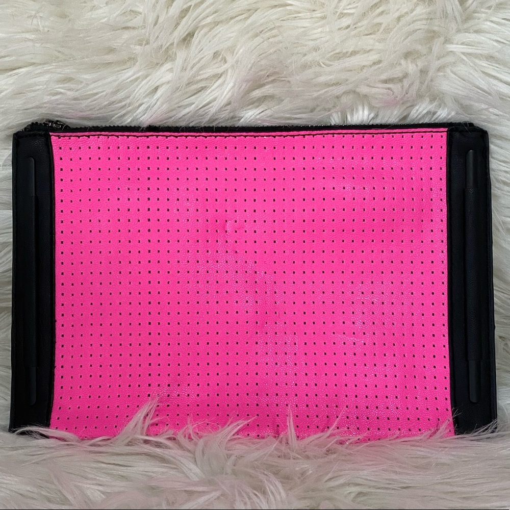 French Connect Electric Pink Clutch
